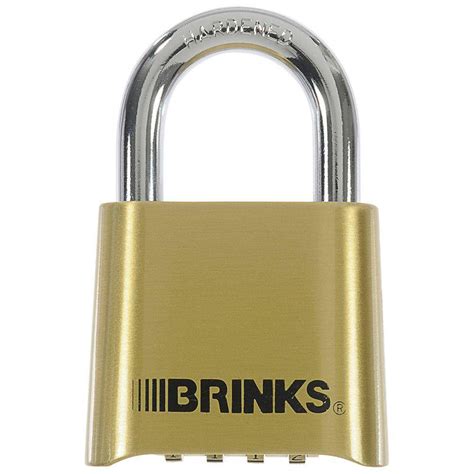 Brinks Solid Brass 50mm Resettable Combination Padlock with .